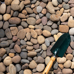 20kg of River Rock Mixed Pebbles from Plant House, 3-5cm natural stones for plant decoration and landscaping.