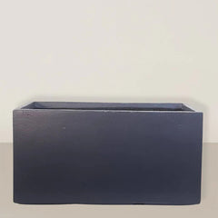 Small rectangular black Plant House plant pot with a smooth finish, designed for indoor or outdoor plants.