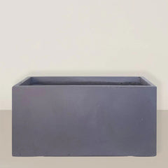 Small rectangular grey Plant House plant pot with a modern design, suitable for indoor or outdoor plants.