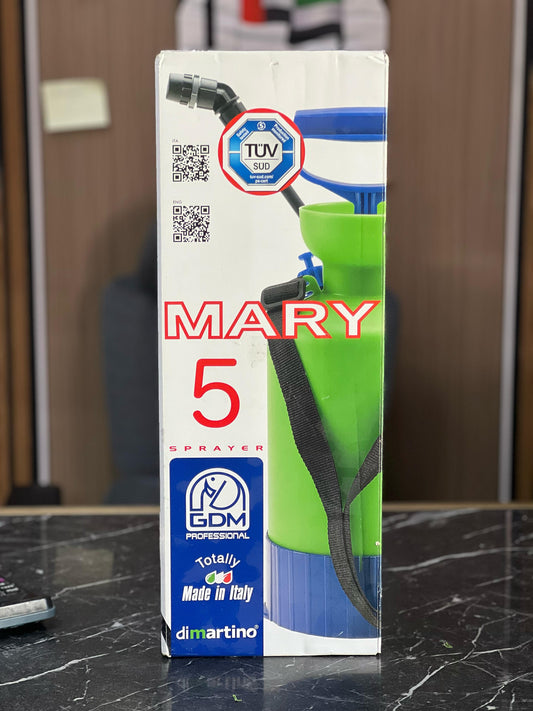 Plant House Dimartino pressure pump Mary 5L tool for gardening or irrigation, shown in a close-up image.