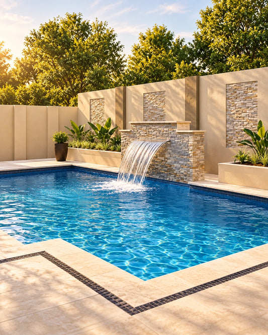 💧 Poolside Landscape & Water Feature Design