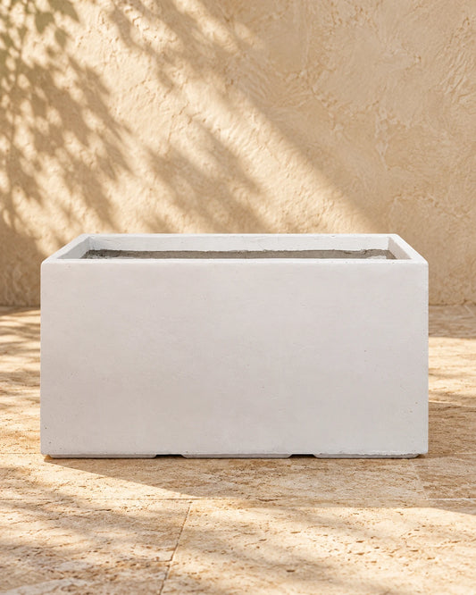 Rectangular white Pot