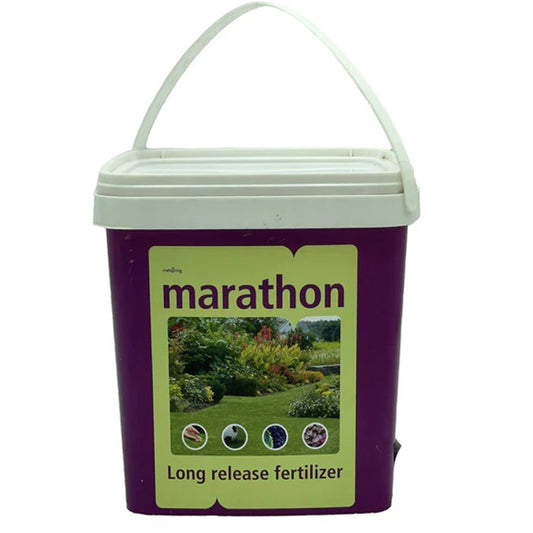 Melspring Marathon long-release fertilizer for plants in a 3.5kg bag, designed to promote healthy growth and nutrient release.