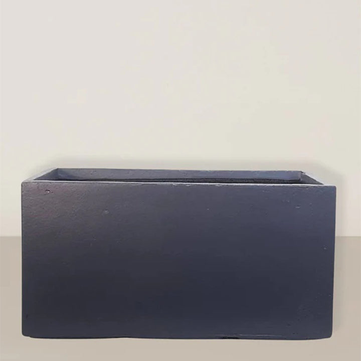 Small rectangular black Plant House plant pot with a smooth finish, designed for indoor or outdoor plants.