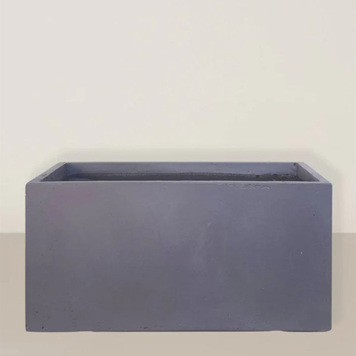 Small rectangular grey Plant House plant pot with a modern design, suitable for indoor or outdoor plants.