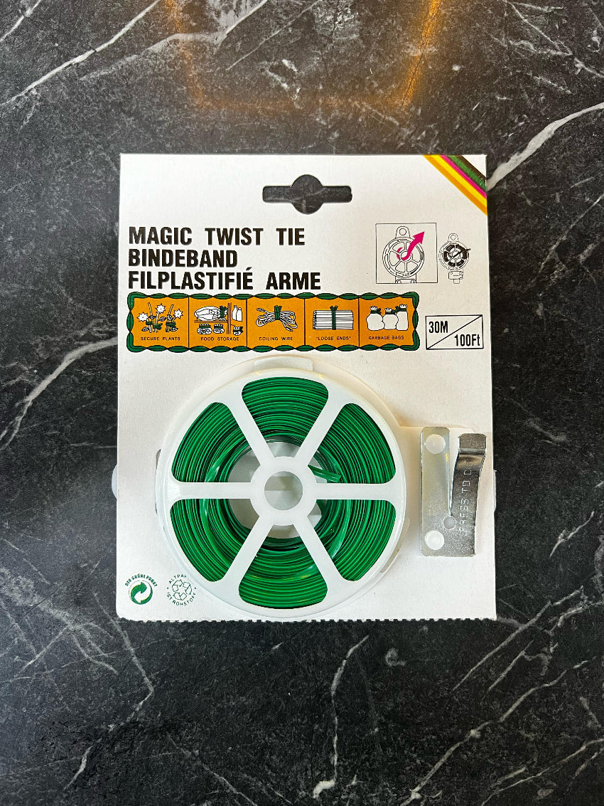 Plant House Magic Lawn Twist Tie tool in 20m, 30m, or 100m length for securing and shaping garden plants and lawn edges.