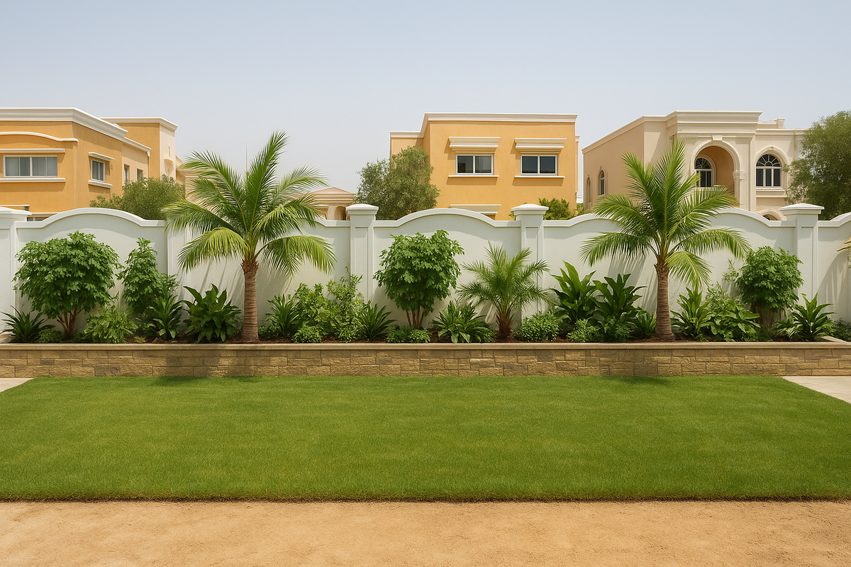 Lush tropical oasis landscape with vibrant green plants and colorful tropical foliage, created by Plants House Gardening.